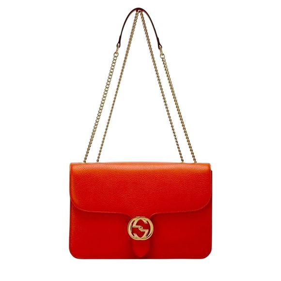 Gucci Interlocking Orange Crossbody Bag NWT - Picture 1 of 6